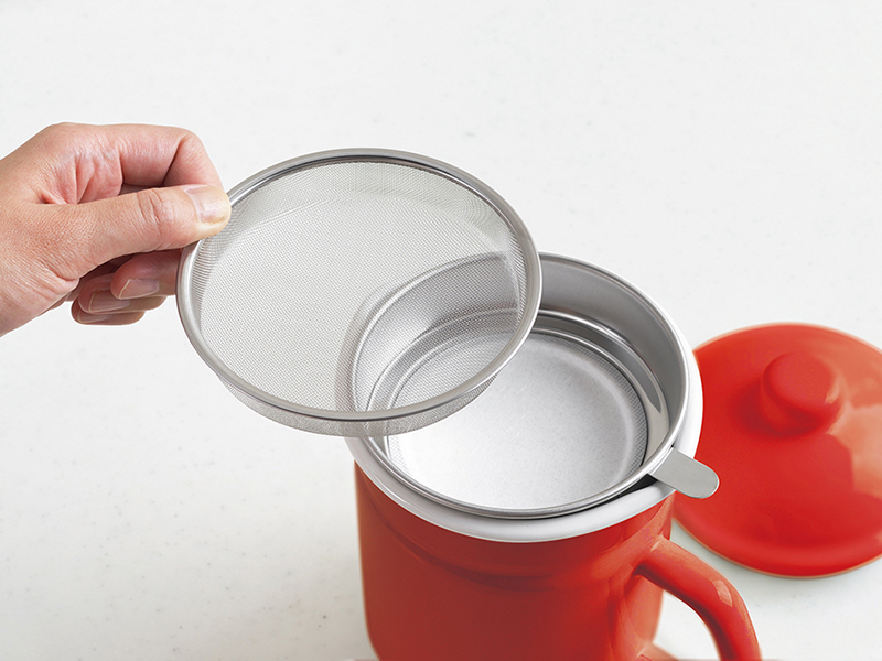 ピア・コローレ 活性炭付オイルポット0.7L(レッド) | 株式会社タマハシ