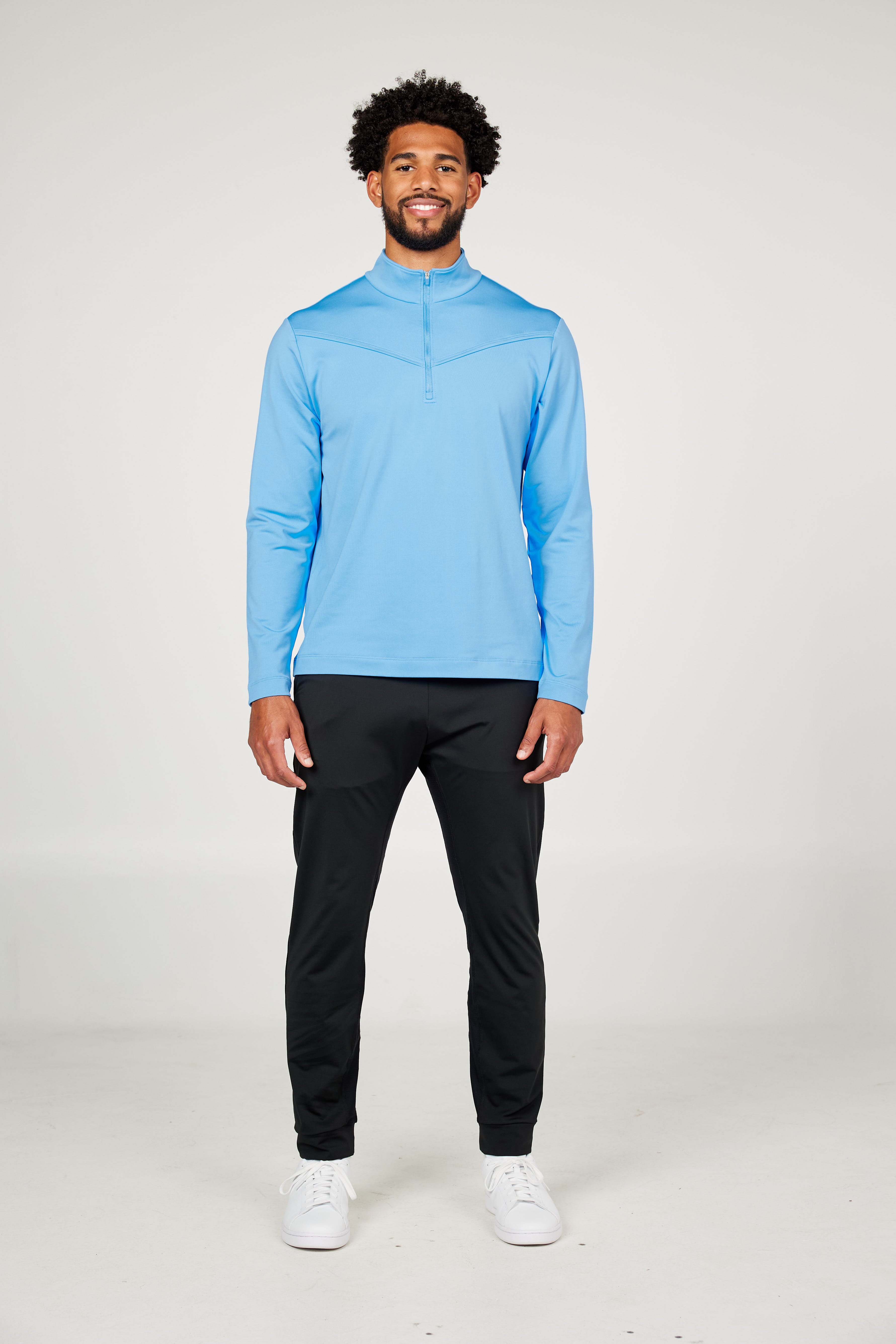 Men's Quarter Zip Tennis Long Sleeves Top by Sofibella