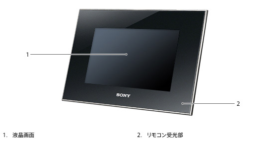 各部名称・寸法図 | DPF-X800 | “エスフレーム” | ソニー