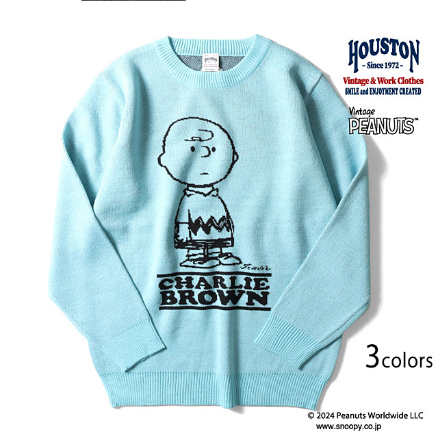 PEANUTSジャガードニットセーター「チャーリーブラウン」 HOUSTON