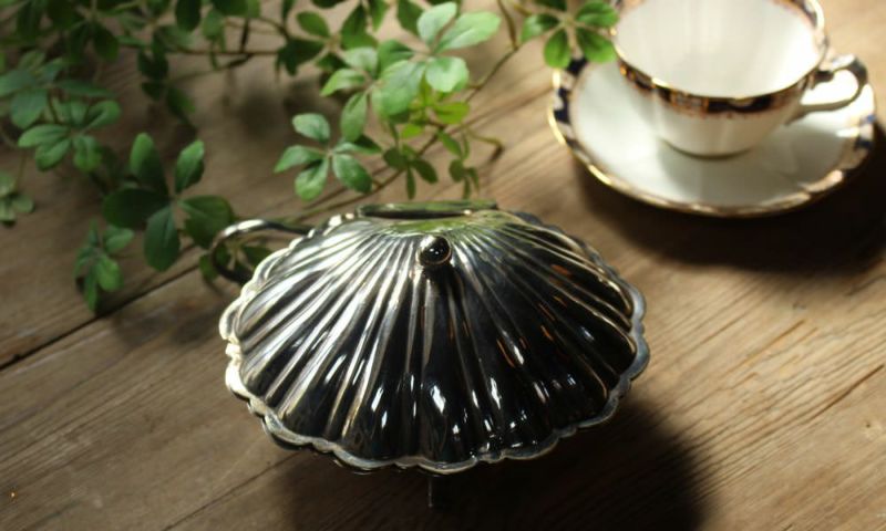 アンティーク・シルバープレートシェル型バターケース | 雑貨と