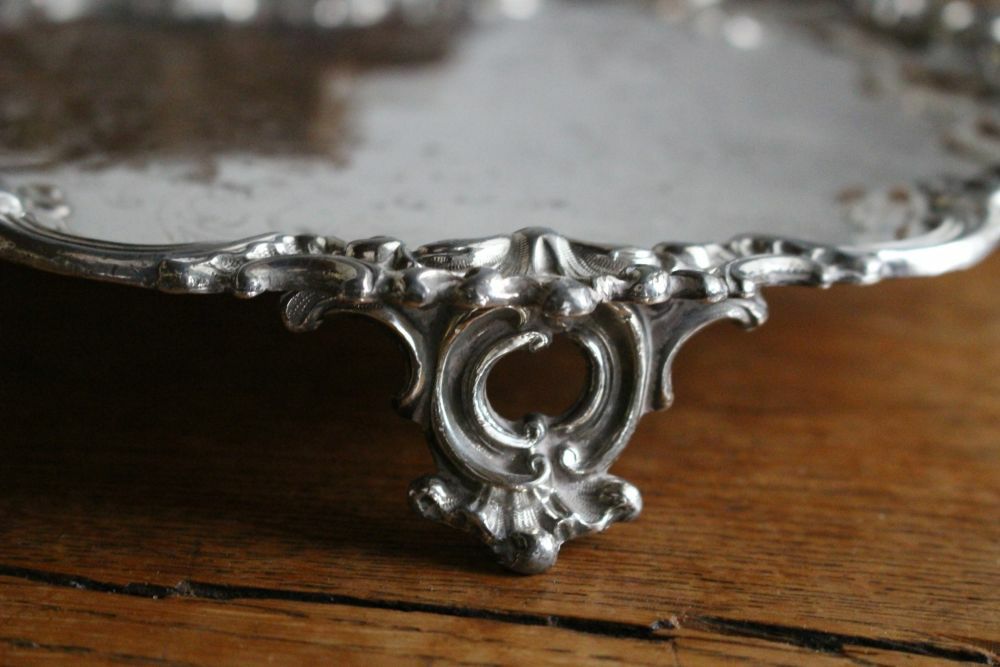 銀食器/アンティーク・シルバープレートトレイ/スワン | 雑貨と