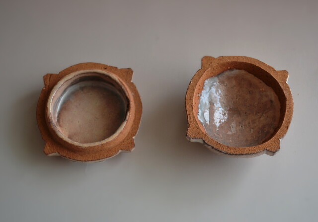 Antique Sam's Collection萩糸巻香合12代田原陶兵衛作 茶道具 萩焼