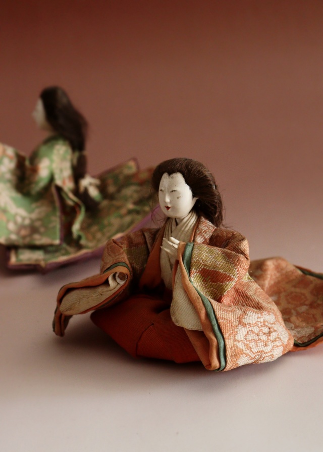 有職雛三人官女 江戸雛 骨董 ひな祭り 桃の節句 日本人形 日本人形