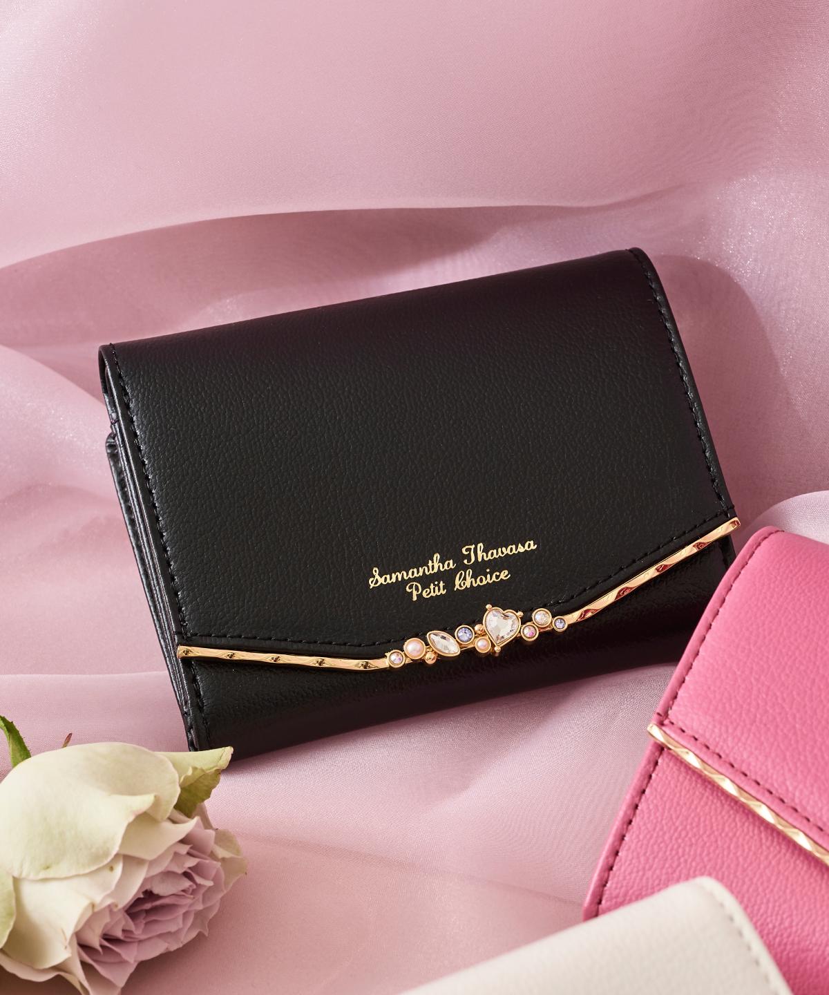 ハートジュエルバー 折財布(FREE ブラック): Samantha Thavasa Petit