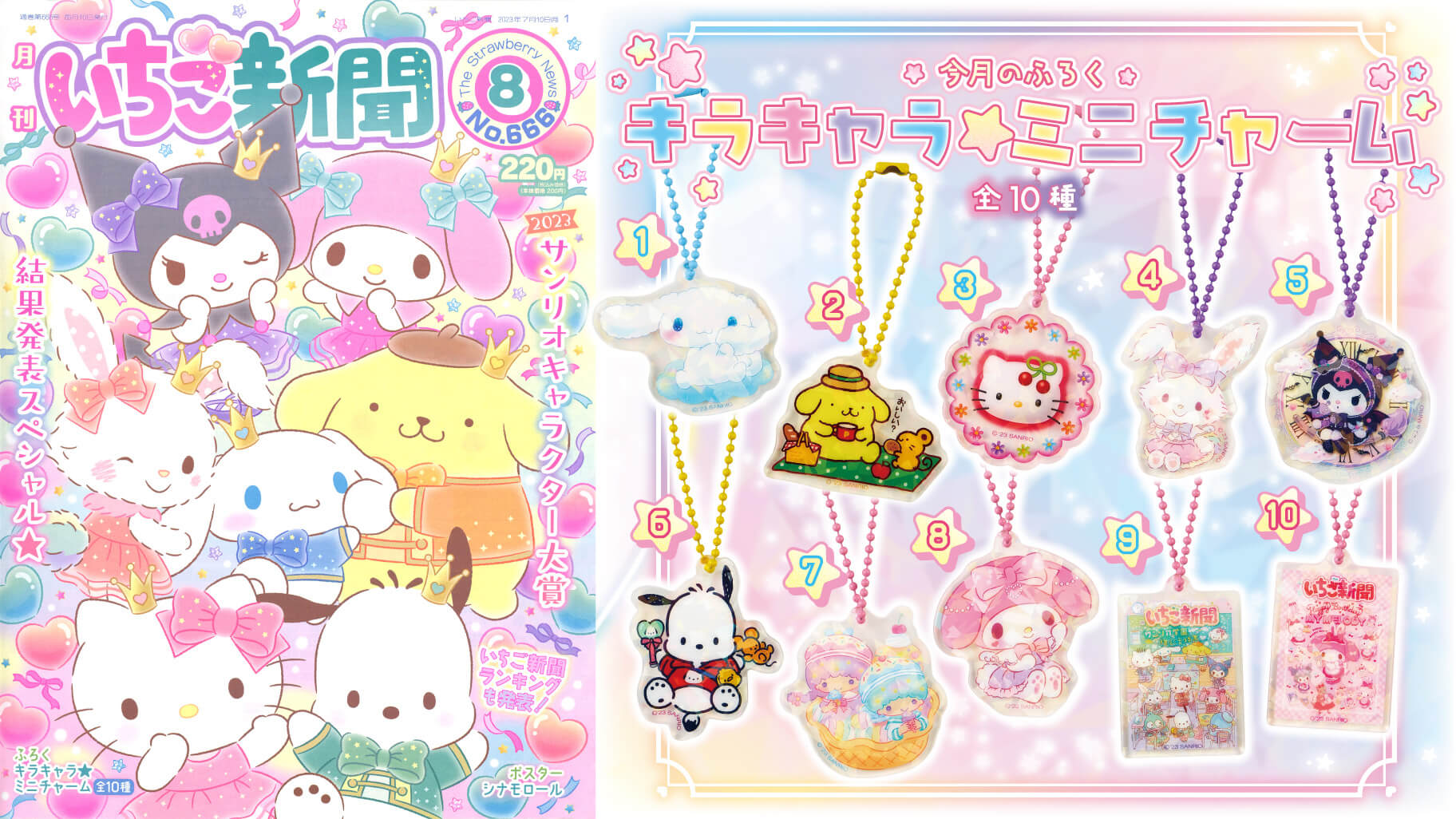 いちご新聞8月号｜サンリオ