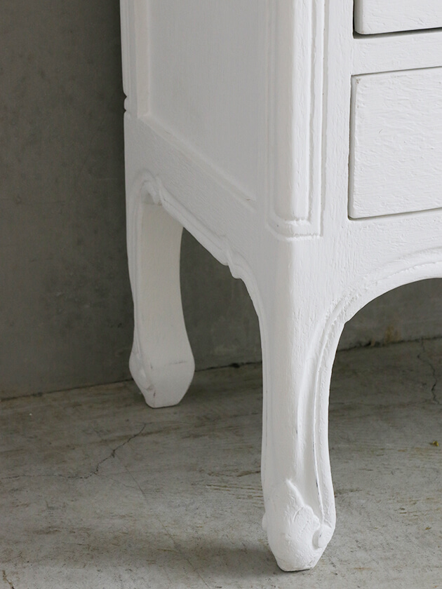 BLANC D'IVOIREサイドテーブルPAOLA GMアンティークホワイト - サラ