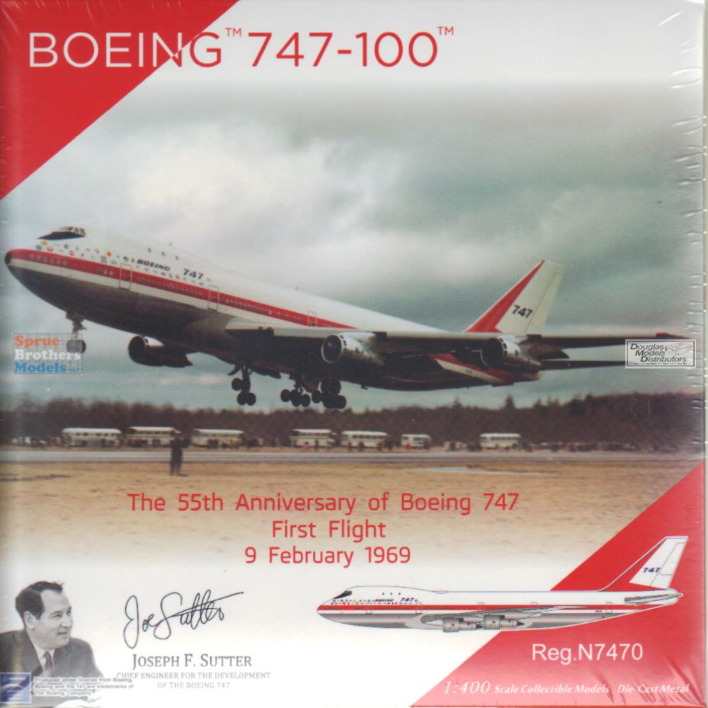 NGMBOE001 1:400 NG Lite B747-100 Reg #N7470 '55th Anniversary of