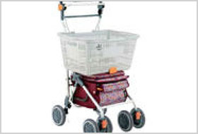 カゴノアM SLM05 幸和製作所 買い物カゴ乗せ機能付シルバーカーミドル
