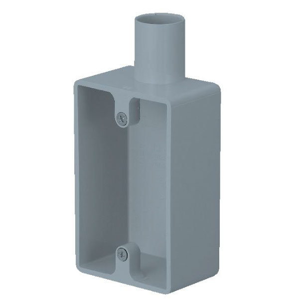 SW1221GHW 露出用スイッチボックス1個用［深形］（1方出22）（グレー