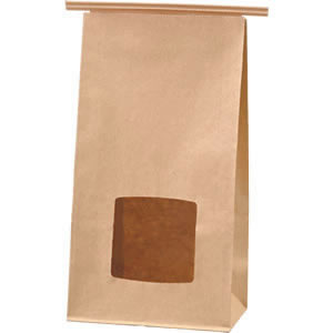 ワイヤー付角底クラフト袋窓付150×90×280: 袋・ラミネート袋｜包装資材