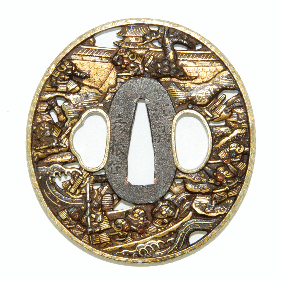 鍔 宗典製 合戦図鍔 (TU-072713)｜刀・日本刀の販売なら日本刀専門店の