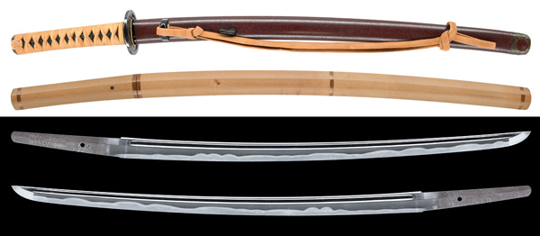 脇差 加州住藤原光国（新刀）（金象嵌截断銘） (WA-070122)｜刀・日本