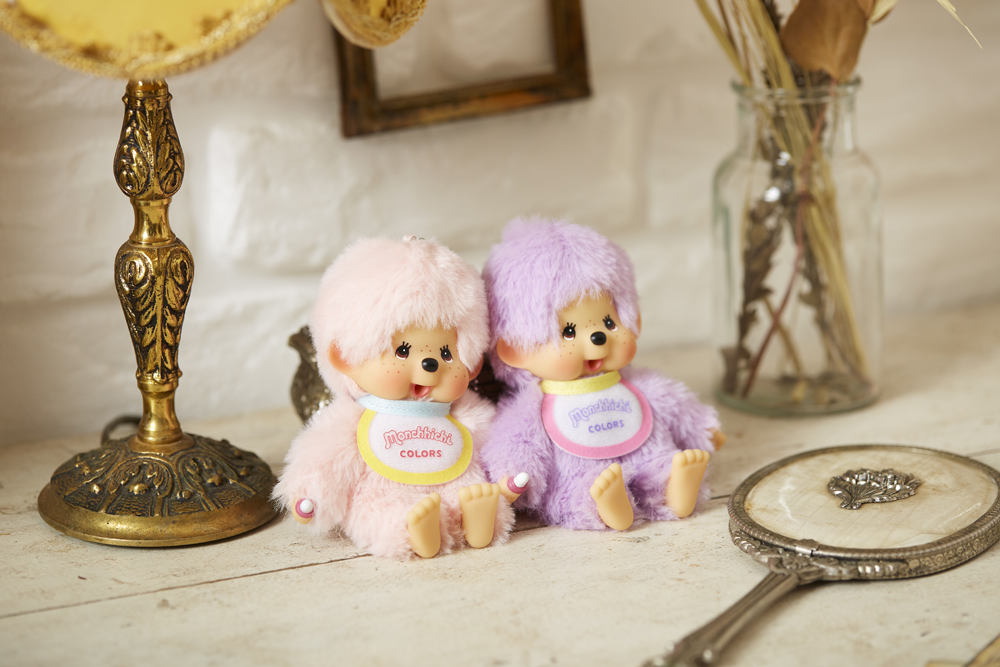 モンチッチ】モンチッチCOLORS キーチェーン ピンク/パープル/イエロー