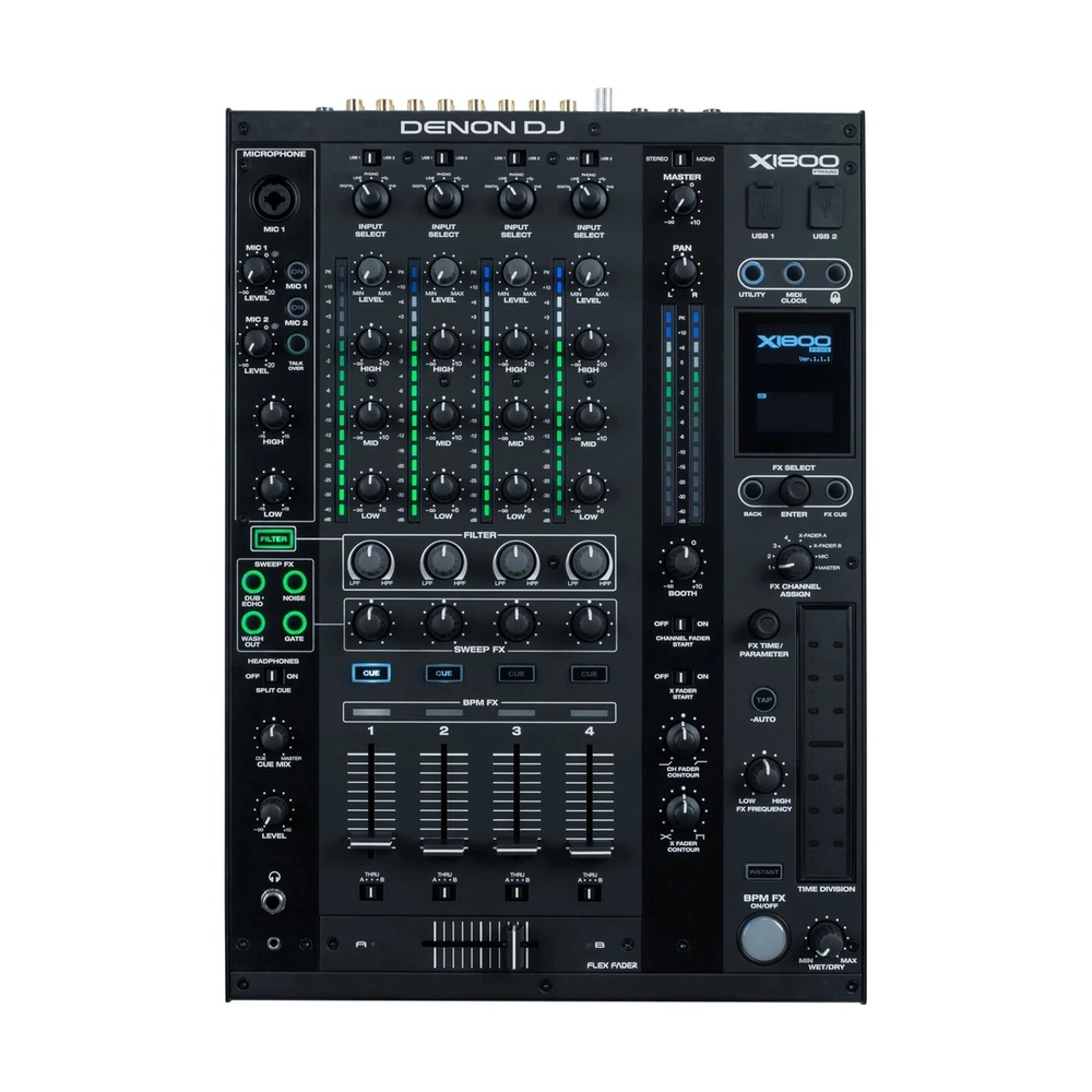Denon DJ X1800 Prime 4 Kanal Profesyonel DJ Mikseri | Sesçi Baba