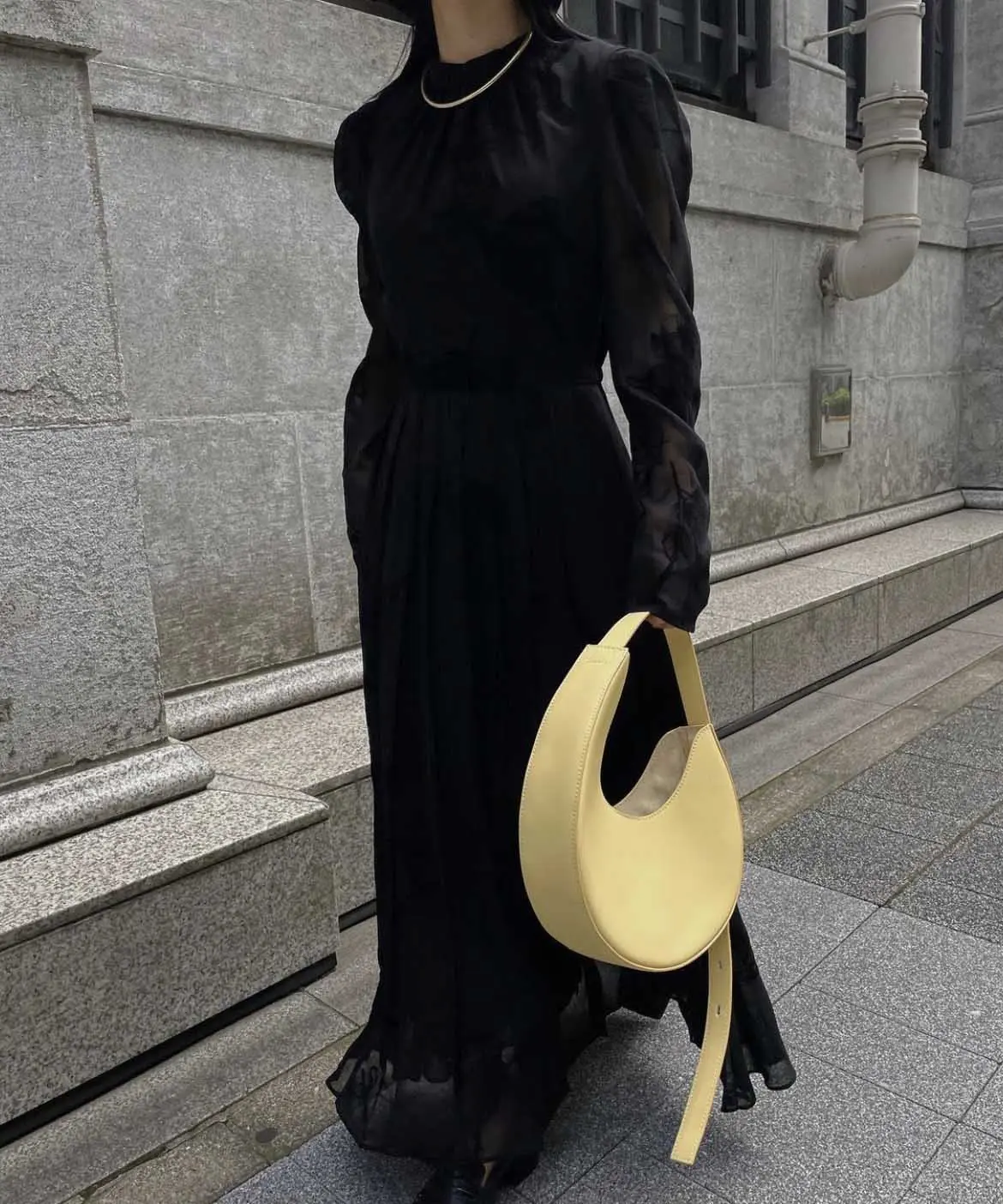 38サイズ】ティアードスリーブパールドレス YOKO CHAN（ヨーコチャン