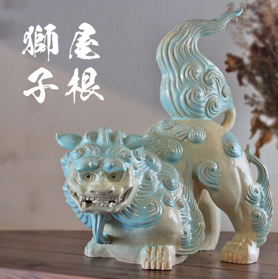 屋根シーサー「水波紋」 作 新垣信一