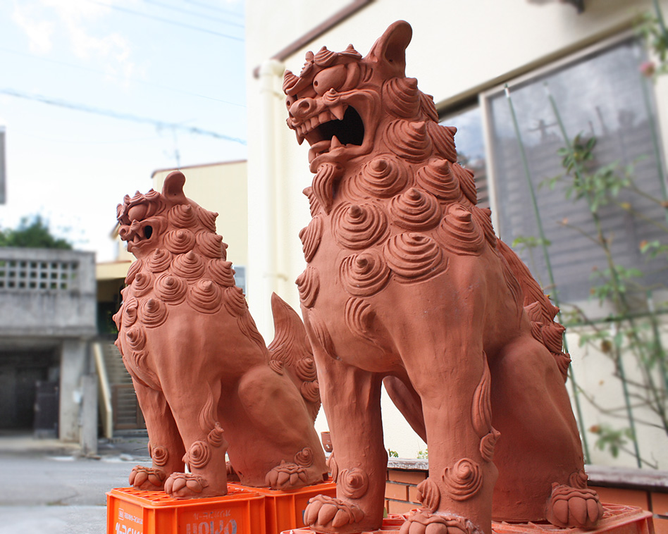 受注制作】高さ100cm 特大シーサー 作宮城勝人