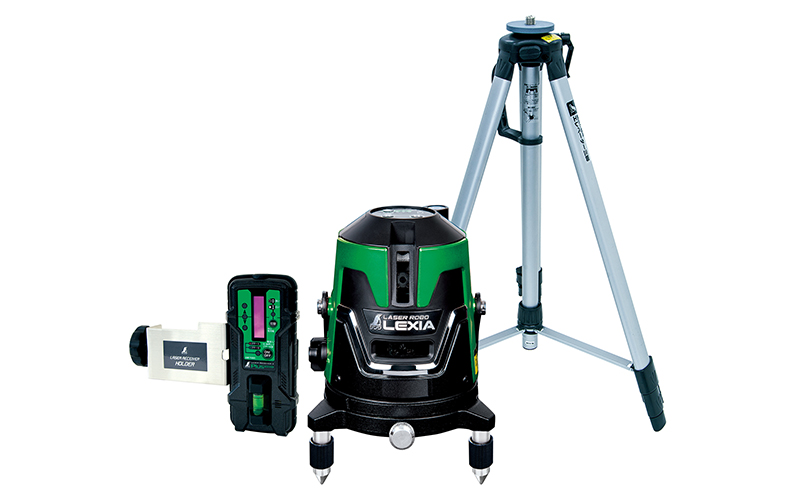 レーザーロボ LEXIA21 グリーン 受光器・三脚セット - シンワ