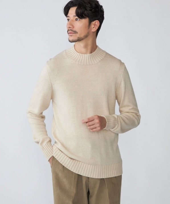 SHIPS別注】PIACENZA: ウール ミドルゲージ モックネック ニット