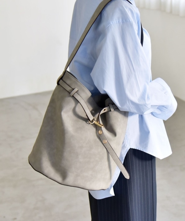 quaranciel: ワンハンドル ベルトデザイン トート バッグ（A4対応