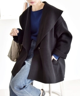 SHIPS any: ウール ミックス コクーン ショート Pコート｜ SHIPS 公式