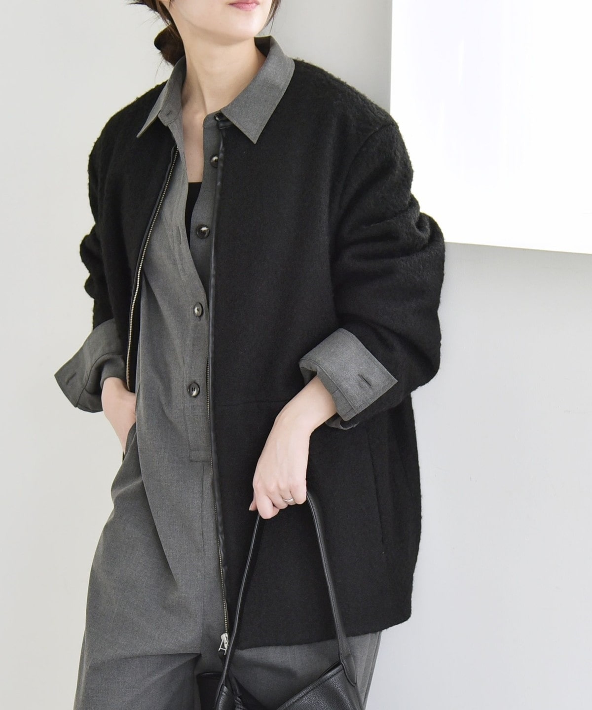 quaranciel: ノーカラー パイピング ジップ コート｜ SHIPS 公式サイト