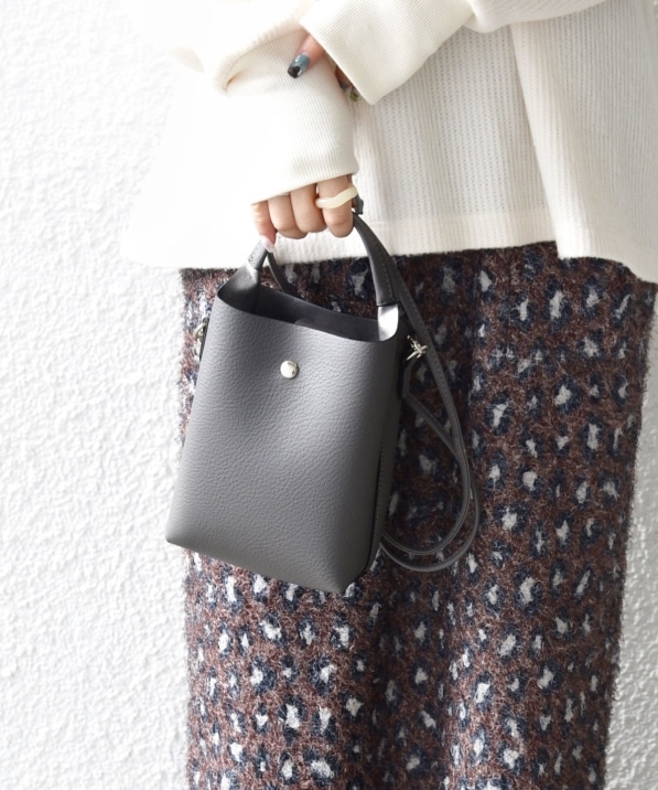 一部追加予約》SHIPS any: 2WAY スクエア ミニ ショルダー バッグ