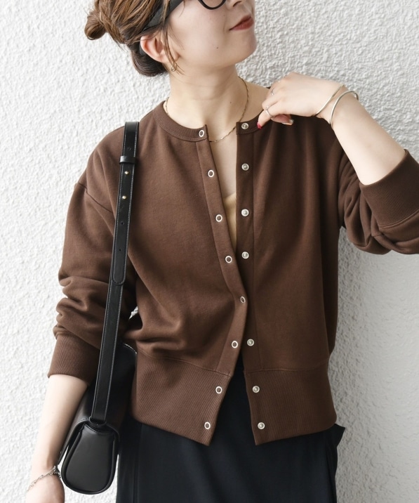 WEB限定】SHIPS any: USA コットン 裏起毛 コンパクト スナップ