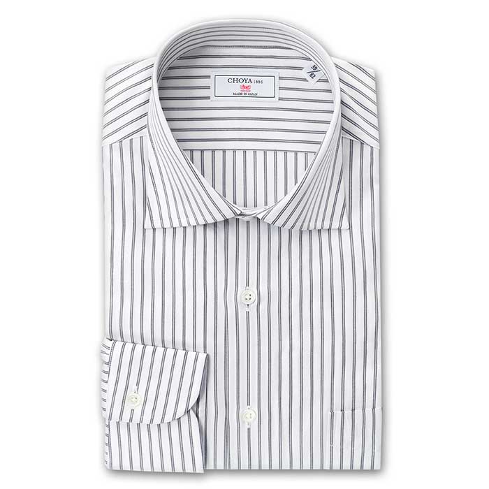 ワイシャツ ストライプ グレー ドビー CHOYA1886| CHOYA SHIRT