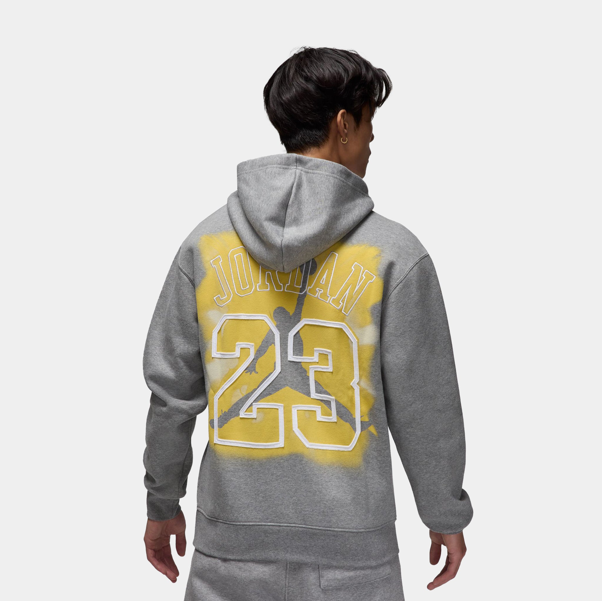 Jordan Brooklyn 84 Olympic Fleece Pullover Mens Hoodie Grey Gold