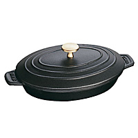 ストウブ オーバル ホットプレート フタ付 40509-581 グレー - 調理