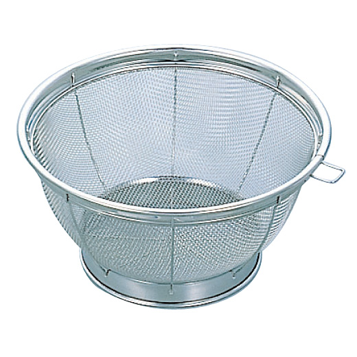 18-8 ステンレス 金ざる 引掛リング付 19cm - 調理器具のSHOKUBI