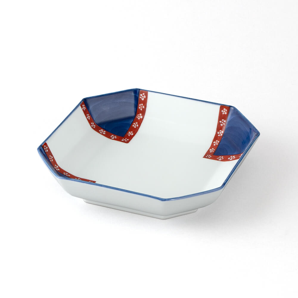 染錦梅小紋 方皿 ｜ 有田焼の源右衛門窯公式オンラインショップ