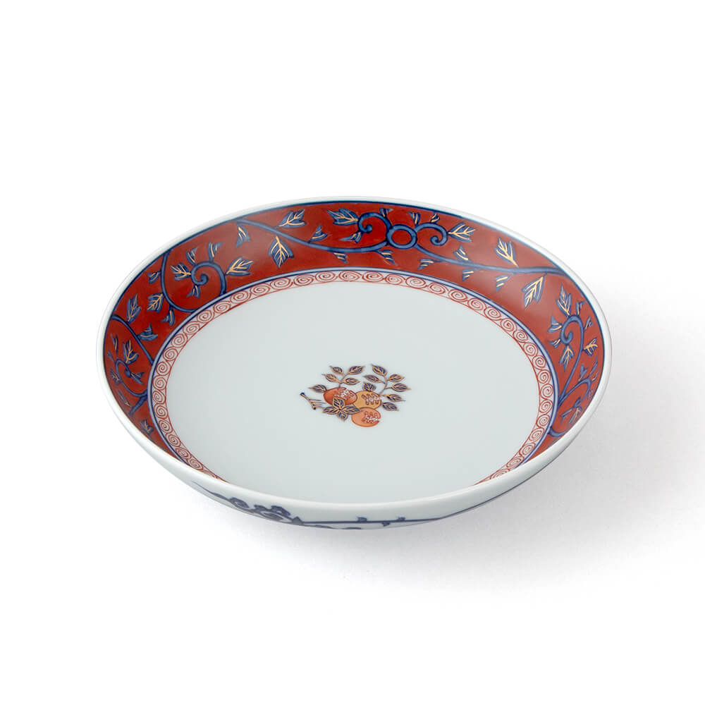 染錦柘榴見込 皿 ｜ 有田焼の源右衛門窯公式オンラインショップ