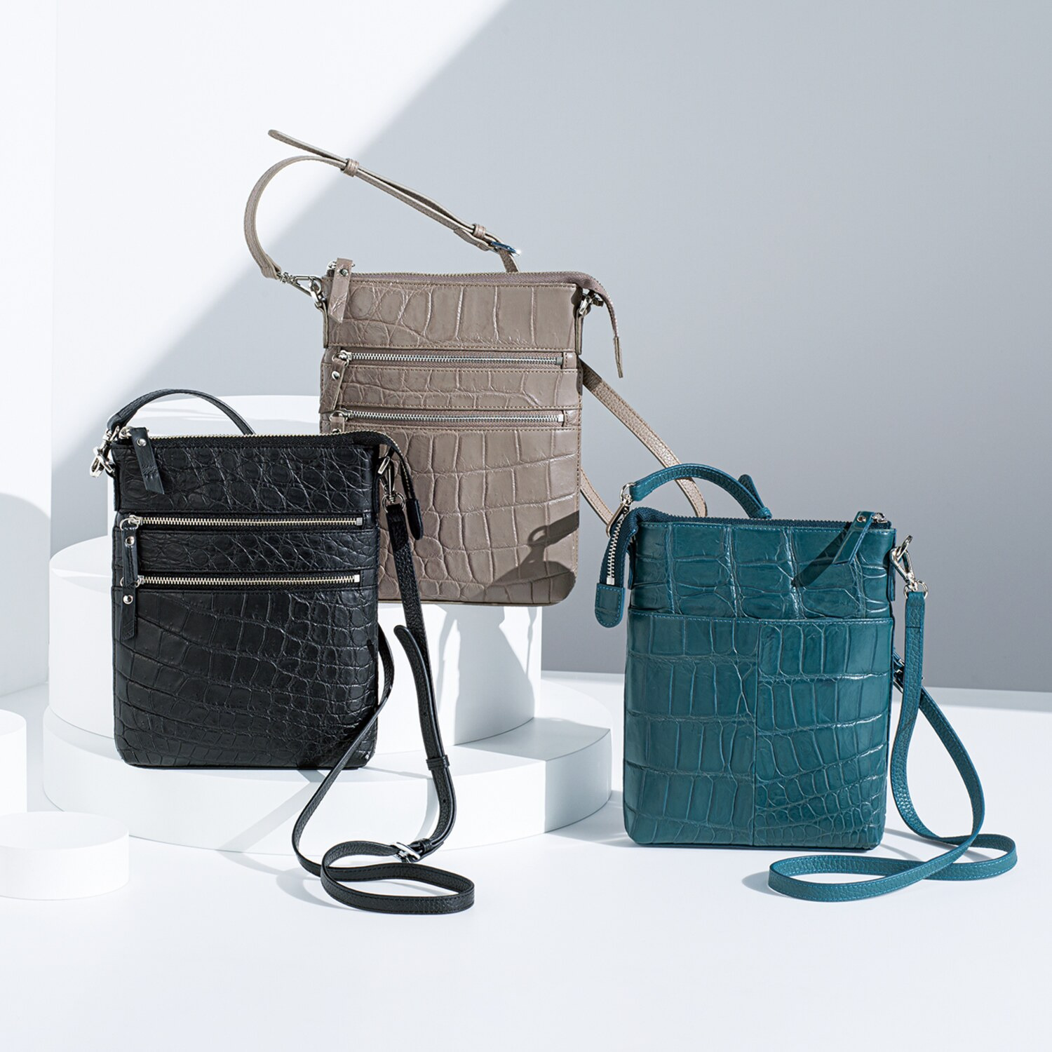 アルムコ マットクロコダイル マルチショルダーバッグ- ショップチャンネル