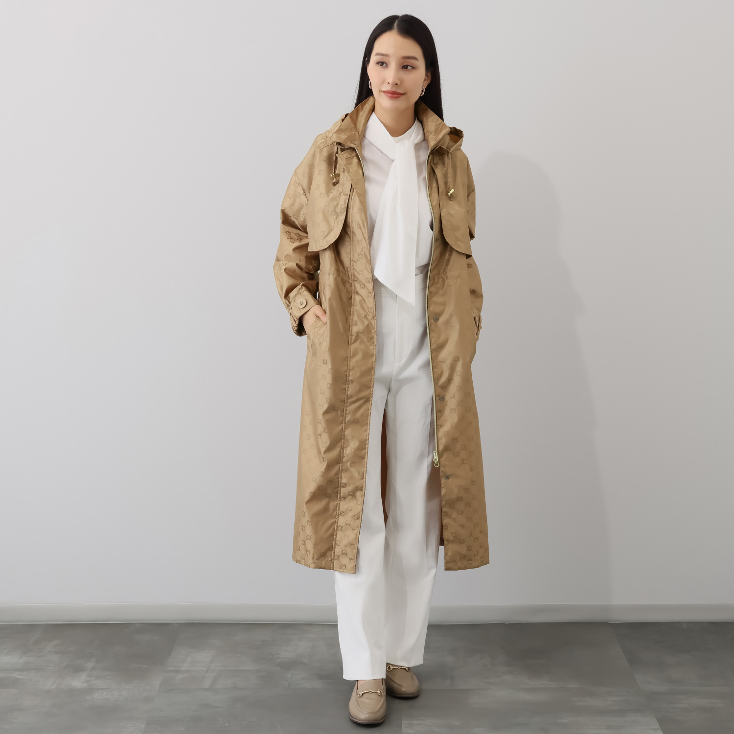 ミラ・ショーン ロゴジャガード レインコート- ショップチャンネル