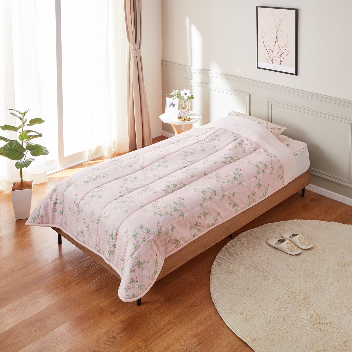 シングル＞ウェッジウッド ワイルドストロベリー さらふわコットン 肌