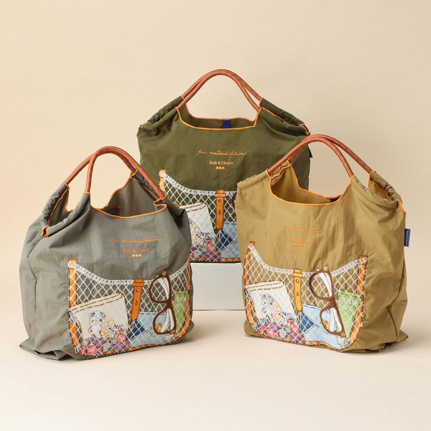 サン ヒデアキミハラ× BALL＆CHAIN トロンプルイユ 刺しゅう