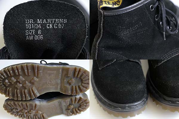 英国製 DR.MARTENSドクターマーチン スエードレザー 6ホールブーツ 黒