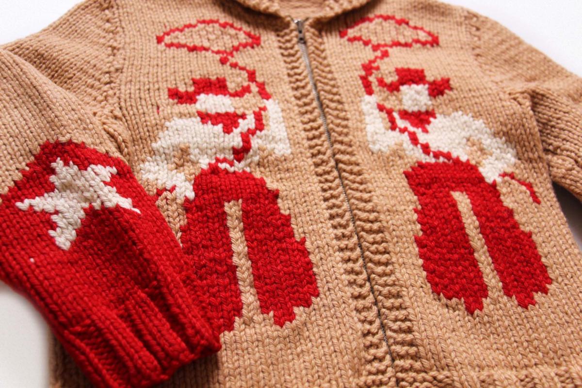 60s カウボーイ柄 ウール カウチンセーター - Sixpacjoe Web Shop