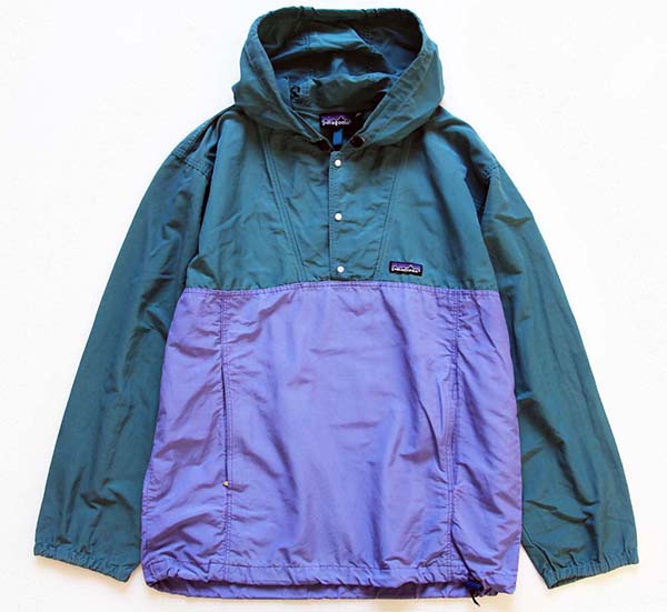 80s USA製 patagoniaパタゴニア ツートン ナイロン アノラックパーカー