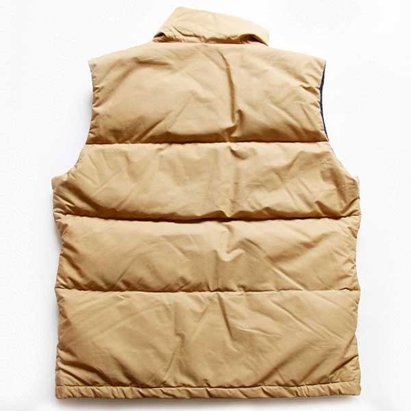 80s USA製 THE NORTH FACEノースフェイス 茶タグ ダウンベスト タン L