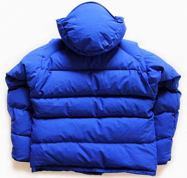 90s Marmotマーモット フード付き ダウンジャケット 青 S☆パーカー