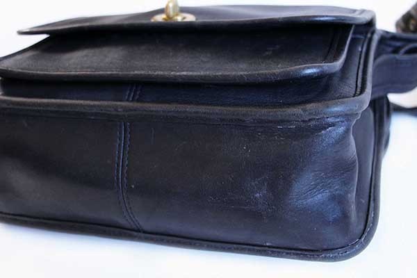 USA製 COACH オールド コーチ レザー ショルダーバッグ 黒☆9061