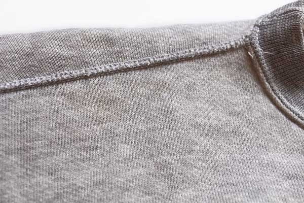 50s UNKNOWN 無地 ツートン はめ込み 前V コットン スウェット 杢