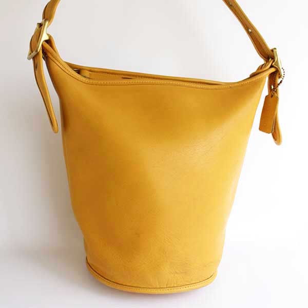 希少 タグ付 オールドコーチ バケツ型 USA製 ショルダーバッグ ライト