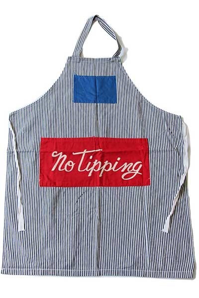 ビンテージ No Tipping ヒッコリー ストライプ ワークエプロン 紺×白