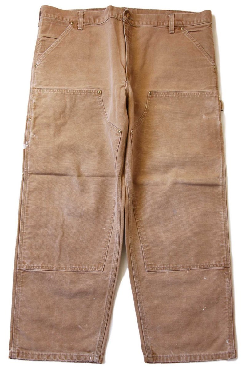 90s USA製 carharttカーハート ダブルニー ダック地 ペインターパンツ