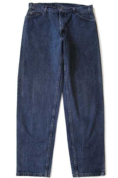 90s USA製 Levi'sリーバイス 550 カラーデニムパンツ 紺 w36 L32